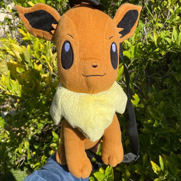 Pokemon Eevee Plush Stuffed Animal Backpack Bag FAB Starpoint NY 2016 12.5" - Picture 1 of 16